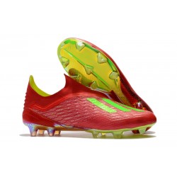 Zapatillas de Fútbol adidas X 18+ FG Rojo Verde