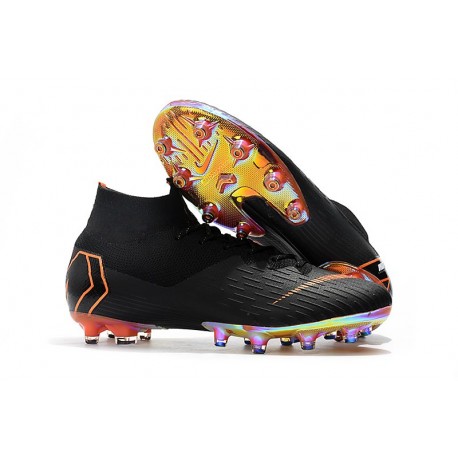 Bota Nike Mercurial Superfly 6 Elite AG Pro Negro Naranja