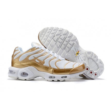 Nike Zapatos Air VaporMax Plus Hombres - Blanco Oro