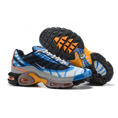 Nike Zapatos Air VaporMax Plus Hombres - Blanco Azul Gris