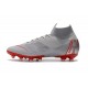 Bota Nike Mercurial Superfly 6 Elite AG Pro Gris Rojo