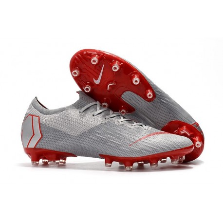 Nike Botas Mercurial Vapor 12 Elite AG-PRO Gris Rojo