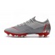 Nike Botas Mercurial Vapor 12 Elite AG-PRO Gris Rojo