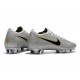 Nike Mercurial Vapor 12 Elite FG Botas Hombre Plata Negro