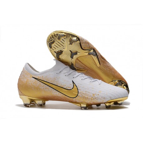 Nike Mercurial Vapor 12 Elite FG Botas Hombre Blanco Oro