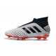 Botas adidas Predator 19+ FG para Adultos - Plata Negro Rojo