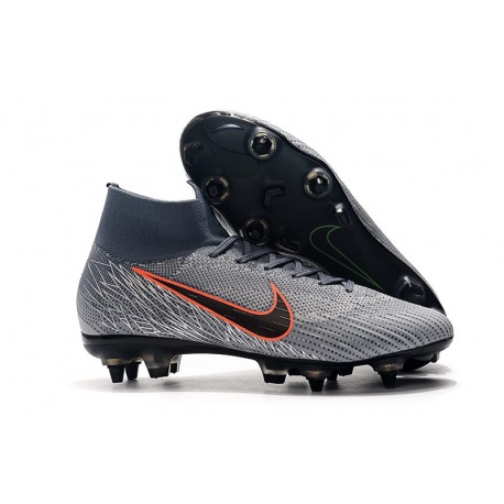 Nike Mercurial Superfly 6 Elite SG-Pro Anti-Clog Gris Negro