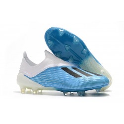 Zapatillas de Fútbol adidas X 18+ FG Azul Blanco Negro