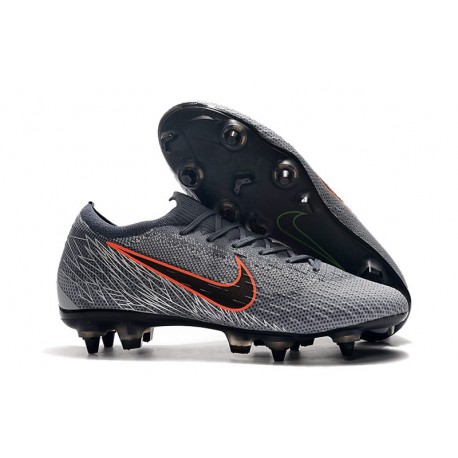 Nike Mercurial Vapor 12 Elite SG Botas Hombre Gris Naranja