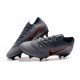 Nike Mercurial Vapor 12 Elite SG Botas Hombre Gris Naranja