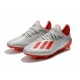 Zapatillas de fútbol adidas X 19.1 FG Plata Rojo