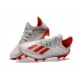 Zapatillas de fútbol adidas X 19.1 FG Plata Rojo