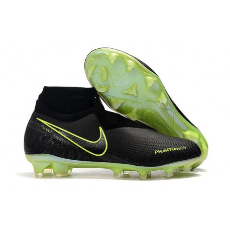 Nike Zapatillas Phantom VSN Elite DF FG - Negro Amarillo Fluorescente