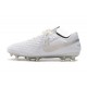 Bota de Fútbol Nike Tiempo Legend VIII Elite FG Blanco Platino Gris