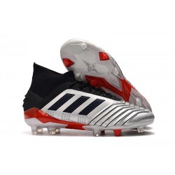 Zapatillas de Futbol adidas Predator 19.1 FG - Metal Negro Rojo