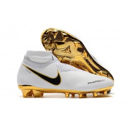 Bota de fútbol Nike Phantom Vision Elite DF FG - Blanco Oro