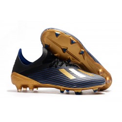 Zapatillas de fútbol adidas X 19.1 FG Negro Azul Oro