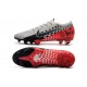 Zapatos Nike Mercurial Vapor XIII Elite FG Neymar Platino Negro Rojo