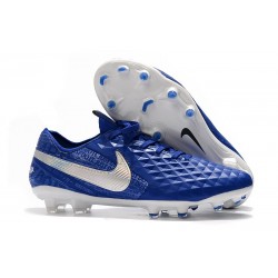 Bota de Fútbol Nike Tiempo Legend VIII Elite FG Azul Blanco