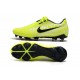 Nike Phantom VNM Elite FG Amarillo Fluorescente Blanco Obsidiana