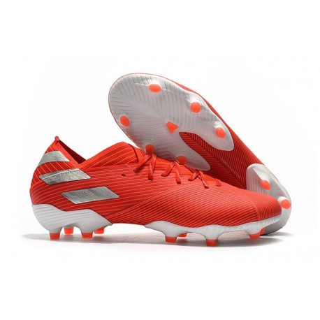 Zapatillas de Futbol adidas Nemeziz 19.1 FG - Rojo Plata