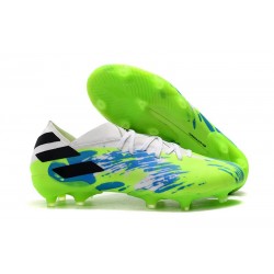 Zapatillas de Futbol adidas Nemeziz 19.1 FG - Blanco Verde Azul