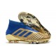 adidas Predator 19+ FG Tacos de Futbol - Oro Azul