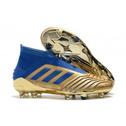 adidas Predator 19+ FG Tacos de Futbol - Oro Azul