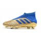 adidas Predator 19+ FG Tacos de Futbol - Oro Azul