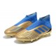 adidas Predator 19+ FG Tacos de Futbol - Oro Azul