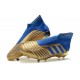 adidas Predator 19+ FG Tacos de Futbol - Oro Azul