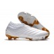 Botas de Fútbol adidas Copa 19+ FG Hombres Blanco Oro