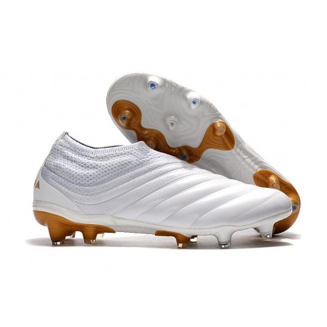 Botas de Fútbol adidas Copa 19+ FG Hombres Blanco Oro