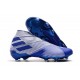 adidas Nemeziz 19+ FG - Botas de fútbol para hombre Blanco Azul