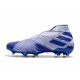 adidas Nemeziz 19+ FG - Botas de fútbol para hombre Blanco Azul