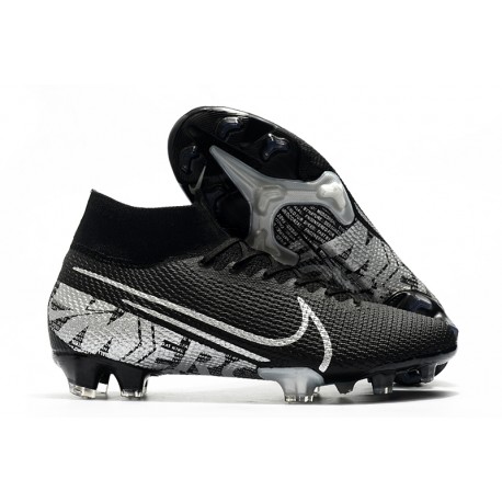 Nike Botas de Fútbol Mercurial Superfly 7 Elite FG Negro Gris Metalizado