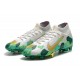 Mbappe Nike Mercurial Superfly 7 Elite FG Gris Dorado Metalizado Verde