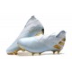 Zapatos de Fútbol adidas Nemeziz 19+ FG Agua/Dorado metalizado /Blanco