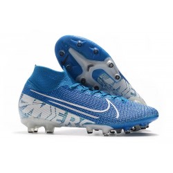 Zapatos Nike Mercurial Superfly VII Elite AG-Pro Azul Blanco