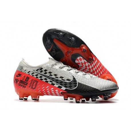 Nike Mercurial Vapor XIII Elite AG-PRO Neymar Cromado Negro Rojo Platino