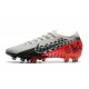 Nike Mercurial Vapor XIII Elite AG-PRO Neymar Cromado Negro Rojo Platino