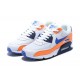 Botas Nike Air Max 90 Blanco Naranja Azul