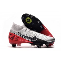 Nike Mercurial Superfly 7 Elite SG-Pro Anti-Clog Neymar Cromado Negro Rojo Platino