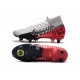 Nike Mercurial Superfly 7 Elite SG-Pro Anti-Clog Neymar Cromado Negro Rojo Platino