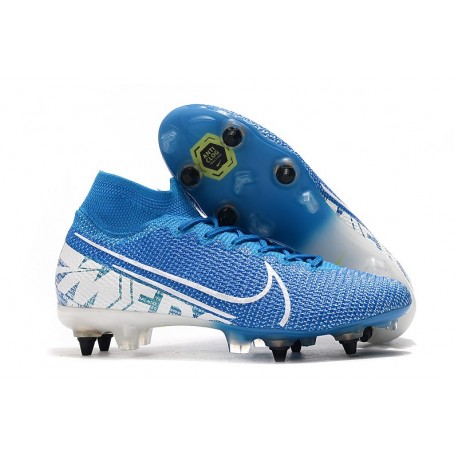 Nike Mercurial Superfly 7 Elite SG-Pro Anti-Clog Azul Blanco