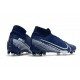 Nike Botas de Fútbol Mercurial Superfly 7 Elite FG Azul Blanco