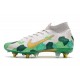 Nike Mercurial Superfly 7 Elite SG-Pro Anti-Clog Mbappe Blanco Verde Oro