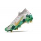 Nike Mercurial Superfly 7 Elite SG-Pro Anti-Clog Mbappe Blanco Verde Oro