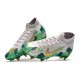 Nike Mercurial Superfly 7 Elite SG-Pro Anti-Clog Mbappe Blanco Verde Oro