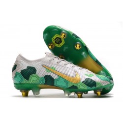 Nike Mercurial Vapor XIII Elite SG-Pro ACC Mbappe Gris Dorado Metalizado Verde